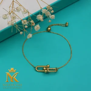 دستبند زنجیری زنانه طلا کد کا 106