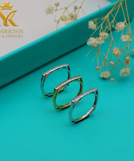 انگشتر مینیمال طلا 18 عیار کد 7611