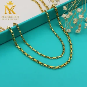 زنجیرطلا دیپلمات 18 عیار کد کا بی 123