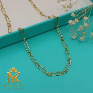 زنجیر دیپلمات طلا 18 عیار کد کا بی 125