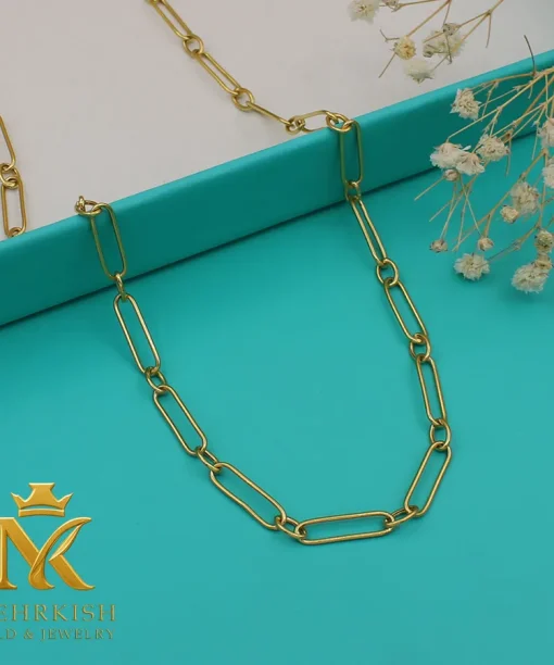 زنجیر دیپلمات طلا 18 عیار کد کا بی 125