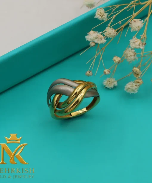 انگشتر طلا 18 عیار کد بی 1175