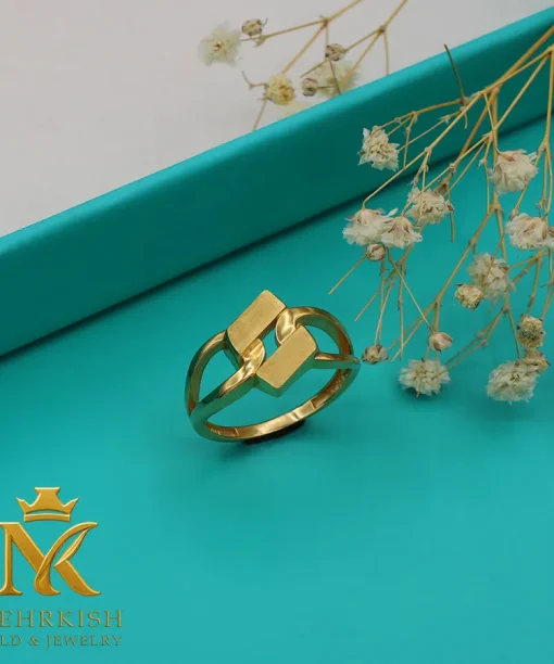 انگشتر طلا 18 عیار کد بی 1181