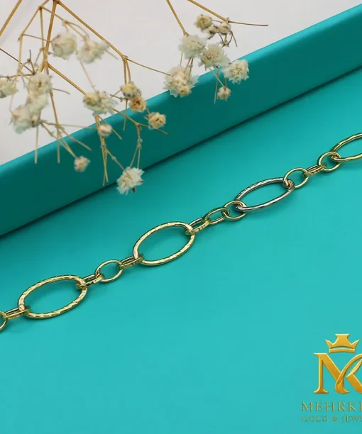 دستبند زنجیری طلا کد 7728