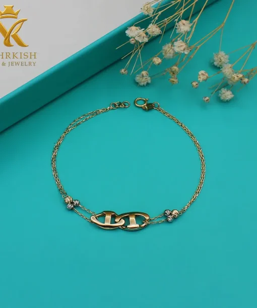 دستبند طلا کد 7757