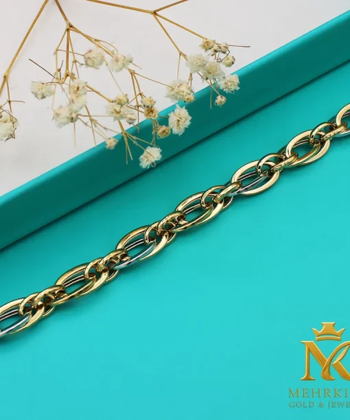 دستبند زنجیری طلا کد 7673