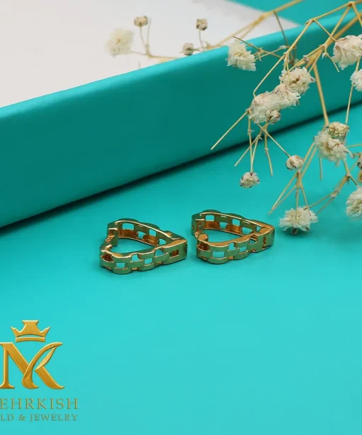 گوشواره حلقه ای طلا کد بی 1186