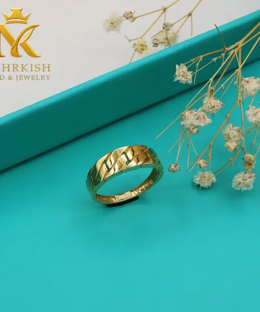 انگشتر طلا 18 عیار کد بی 1184