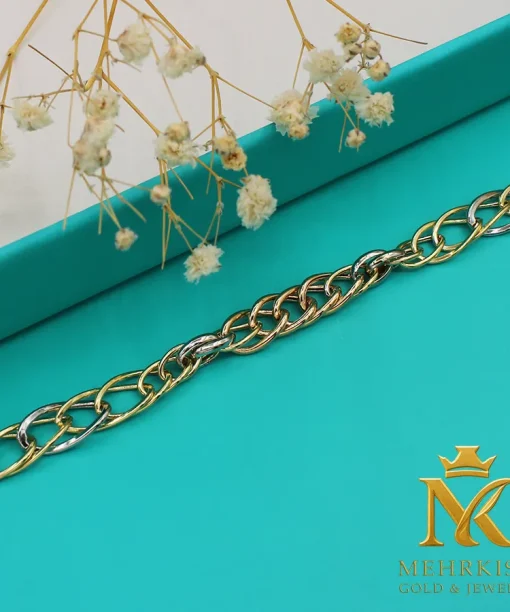 دستبند زنجیری طلا 18 عیار کد بی 1187