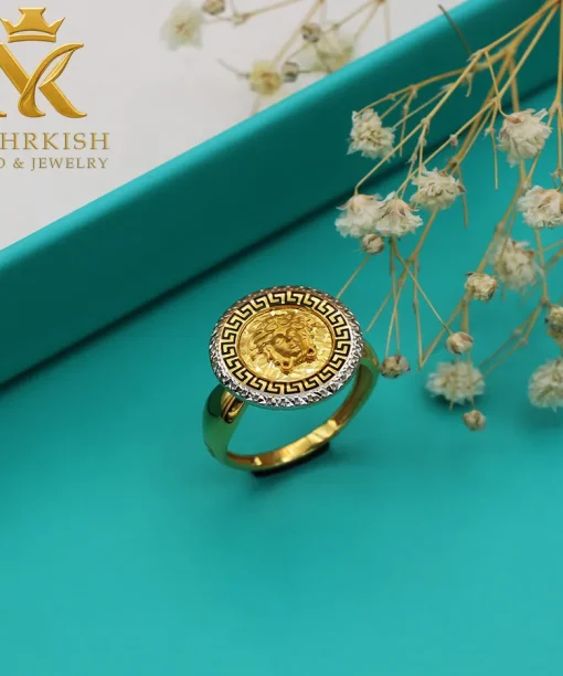 انگشتر ورساچ زنانه 18 عیار کد 7565