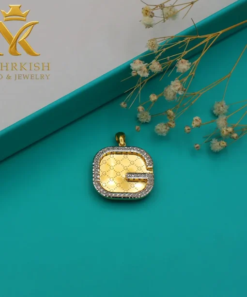 پلاک زنانه طلا گوچی کد7575