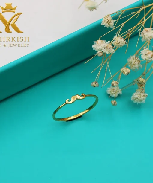 انگشتر طلا مینیمال 18 عیار کد 7596