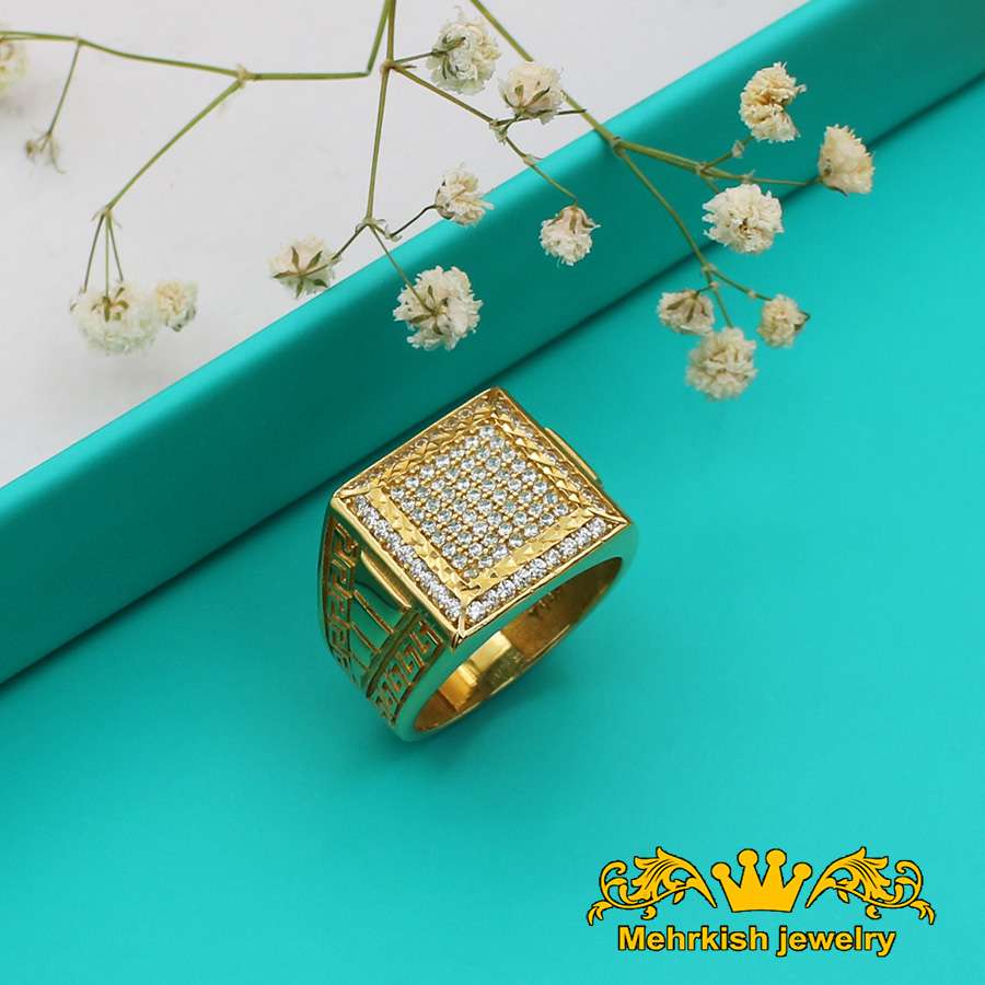 انگشتر مردانه ورساچه طلا 18 عیار، کد 4856 1 انگشتر مردانه ورساچه طلا 18 عیار، کد 4856