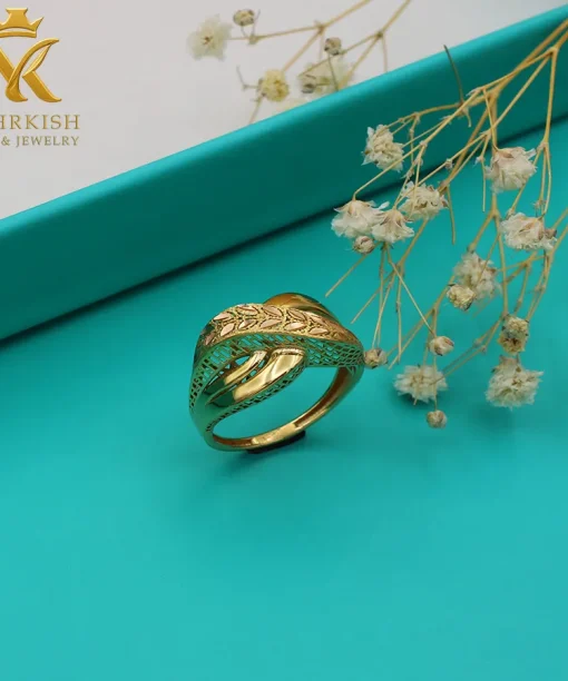 انگشتر تراش طلا 18 عیار کد 7622