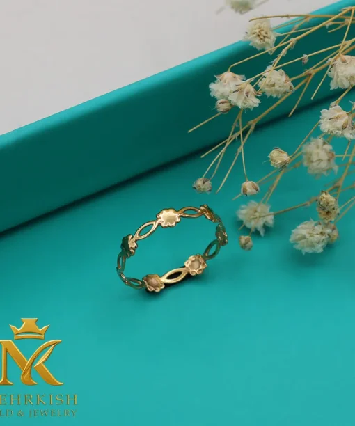 انگشتر طلا مینیمال 18 عیار کد 7587