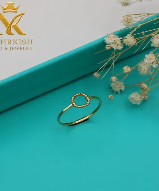 انگشتر طلا مینیمال 18 عیار کد 7589