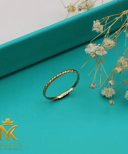 انگشتر طلا مینیمال 18 عیار کد 7616