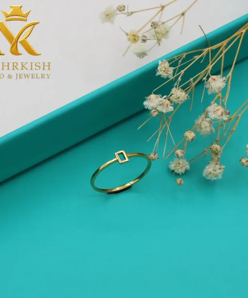 انگشتر طلا مینیمال زنانه 18 عیار کد 7600