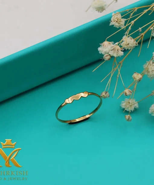 انگشتر طلا مینیمال زنانه 18 عیار کد 7602