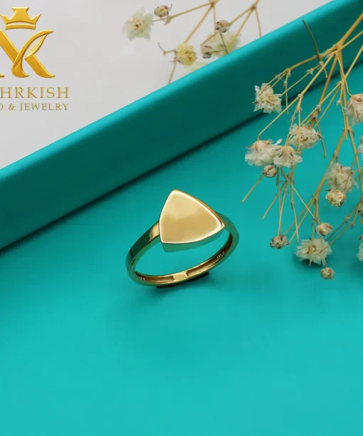 انگشتر طلا مینیمال هندسی کد 7581