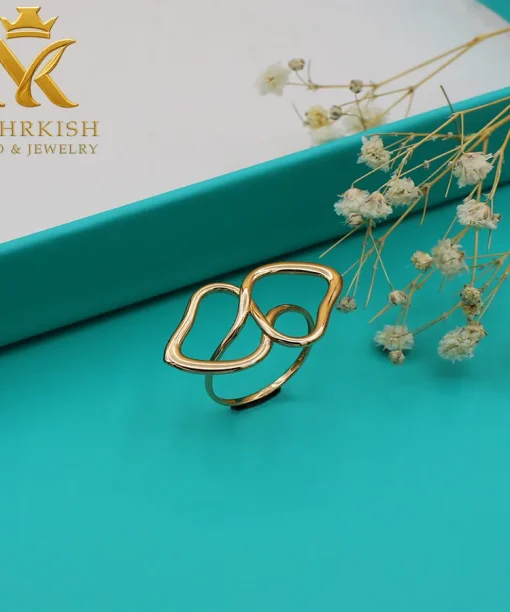 انگشتر طلا مینیمال زنانه 18 عیار کد 7571