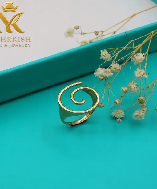 انگشتر طلا مینیمال زنانه 18 عیار کد 7572