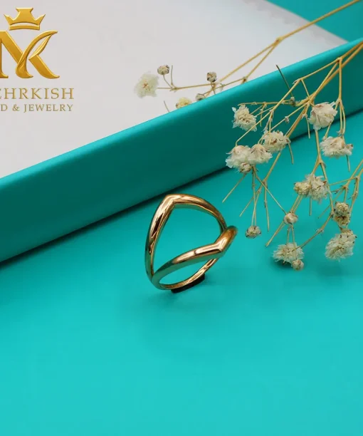 انگشتر طلا مینیمال زنانه 18 عیار کد 7573
