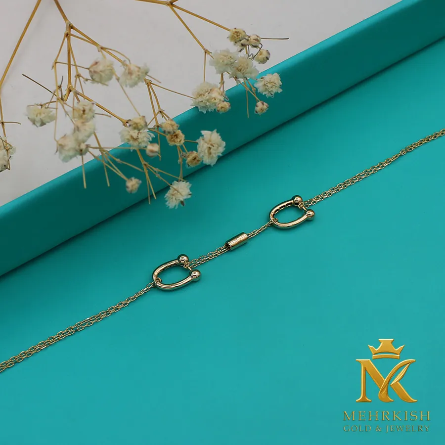 دستبند مینیمال تیفانی طلا کد 7651 1 دستبند طلا تیفانی کد 7651