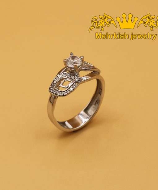 انگشتر فالوما ۱۸ عیار نگین اتمی زنانه کد B-174