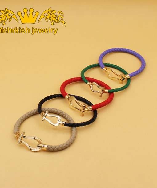 دستبند چرم امگا کد 4853