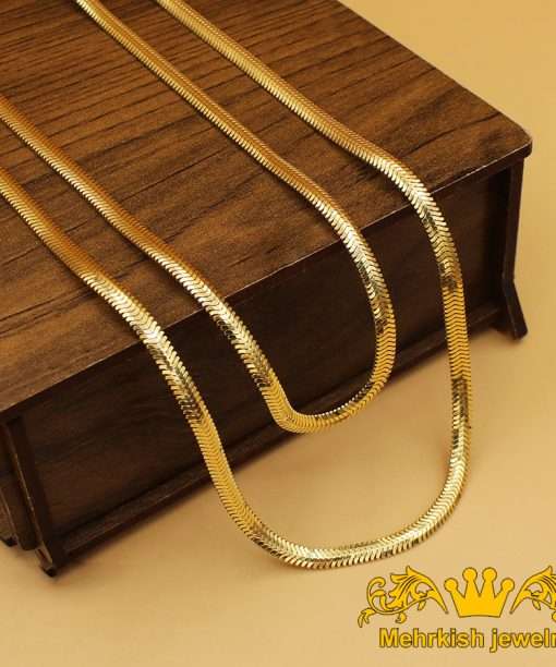 زنجیر ماری طلا 18 عیار دو سایز کد 4948