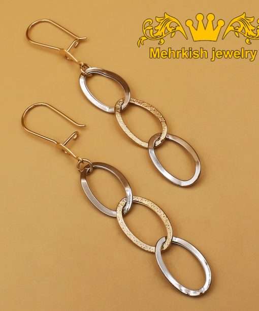 گوشواره آویز فانتزی طلا 18 عیار کد 4961