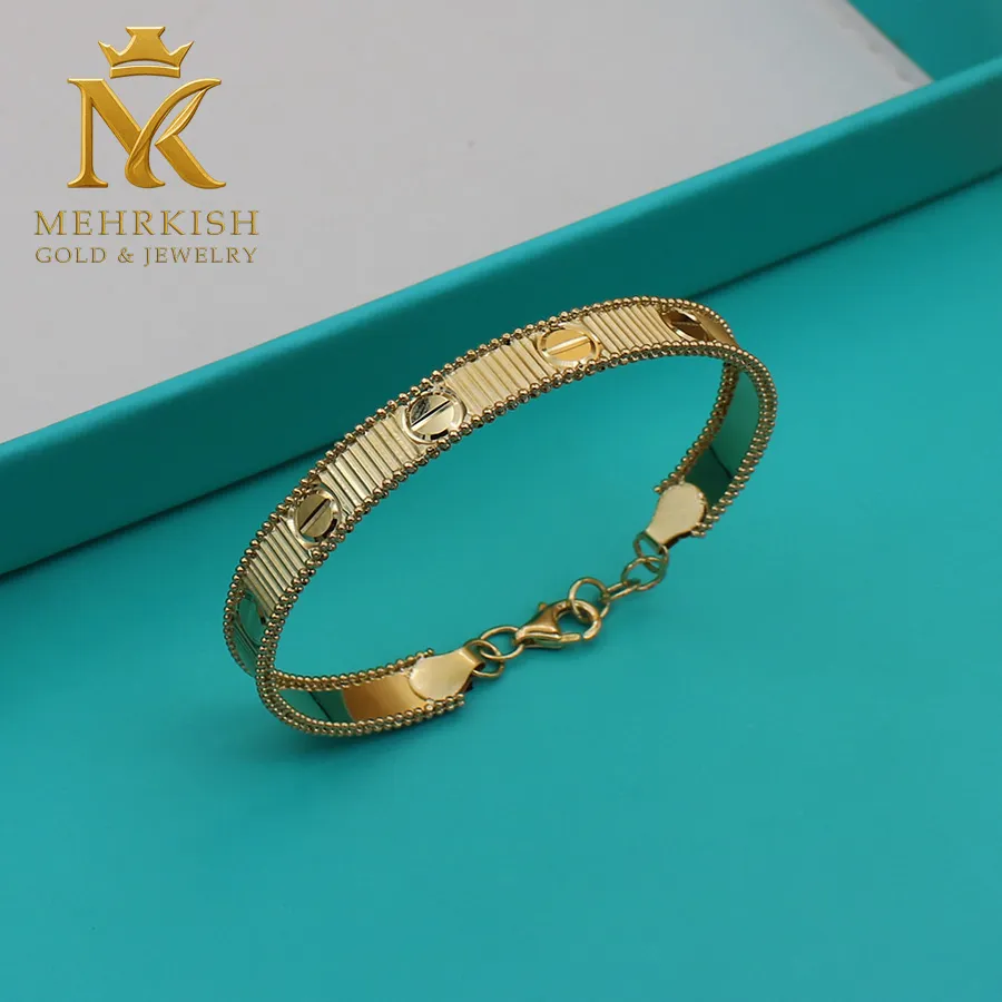 دستبند بنگل کارتیه لاو unlimited کد 7727 2 دستبند کارتیه لاو انلیمیتید طلا کد 7727