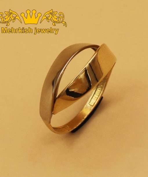 انگشتر آیینه ای فانتزی طلا ۱۸ عیار کد B-692