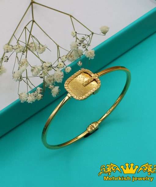 دستبند النگویی گوچی، طلا 18 عیار نگین اتمی، کد 6011