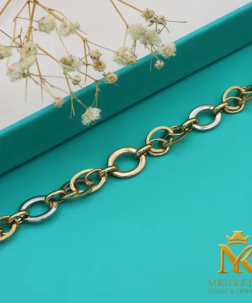 دستبند زنجیری طلا کد 7708