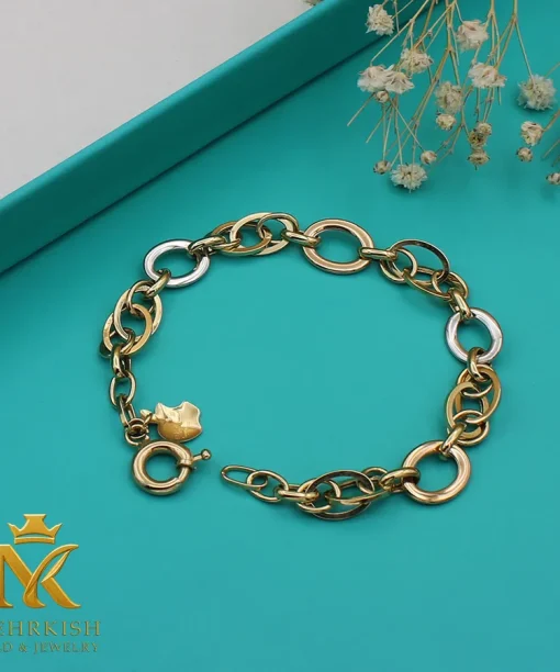 دستبند زنجیری طلا کد 7708