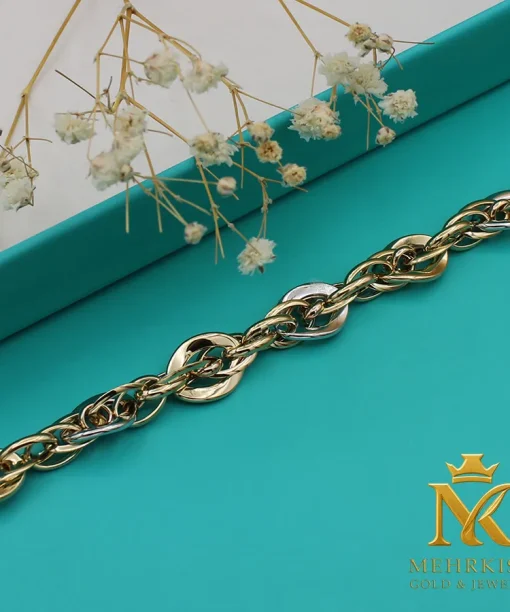دستبند زنجیری طلا کد 7709