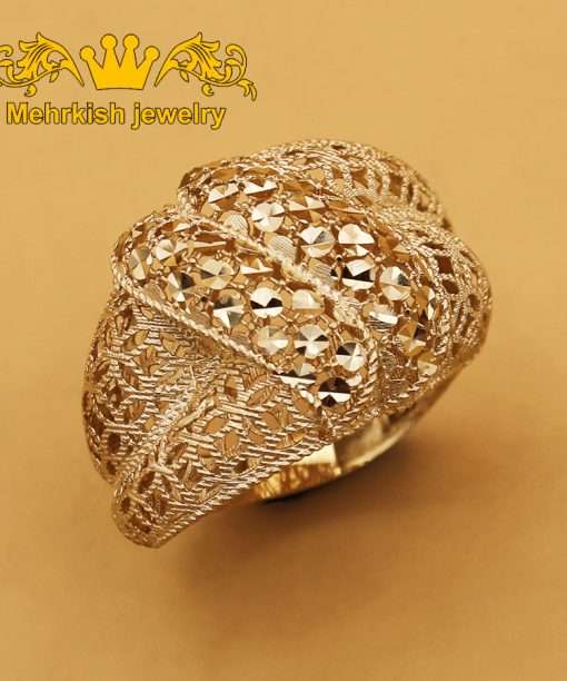 انگشتر تراش طلای زرد کد B-719