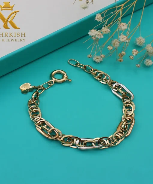 دستبند زنجیری طلا کد 7714