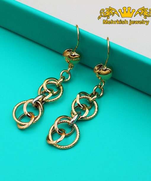 گوشواره آویز طلا 18 عیار کد B-852