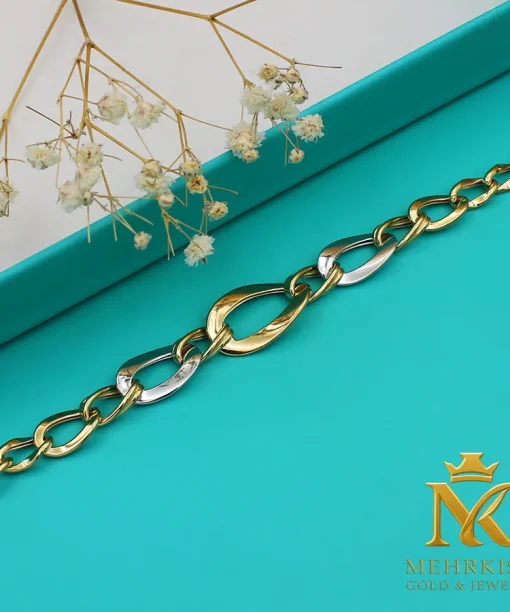 دستبند زنجیری طلا کد 7684