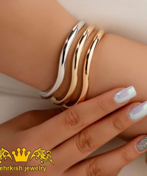 ست دستبند و انگشتر نیلی طلا 18 عیار کد 7177