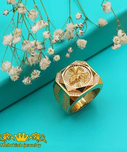 انگشتر مردانه عقاب طلا طلا 18 عیار کد 7276