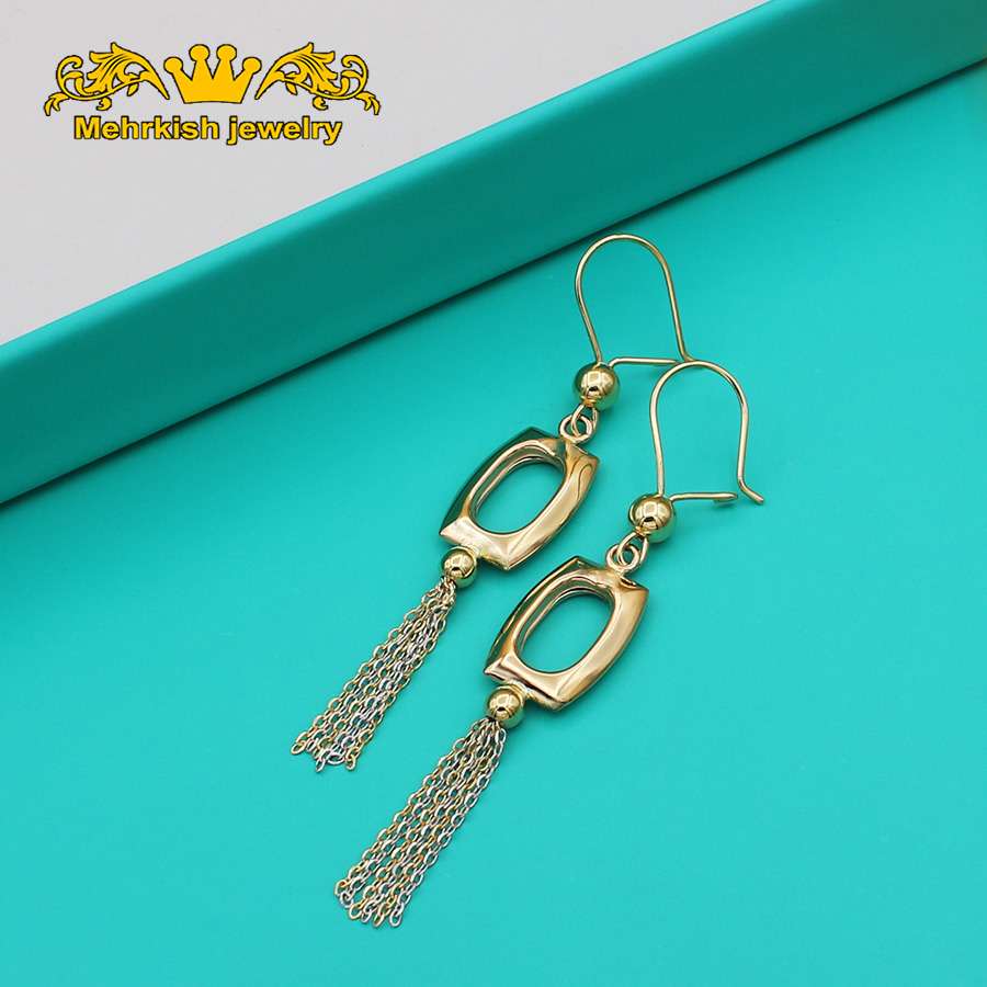 گوشواره آویز آریانا طلای 18 عیار کد 7194 گوشواره آویز آریانا طلای 18 عیار کد 7194