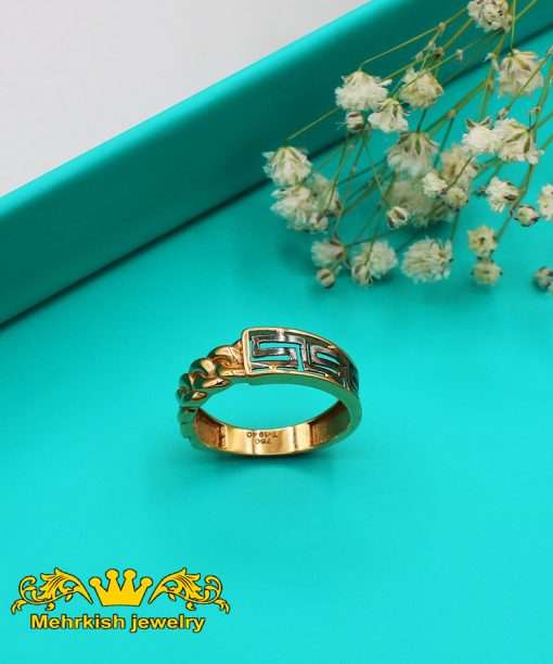 انگشتر نیلا، ۱۸ عیار، طلای زرد و سفید، کد B-911