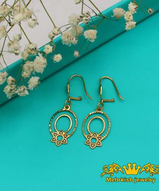 گوشواره آویز طلای ۱۸ عیار زرد کد B-924