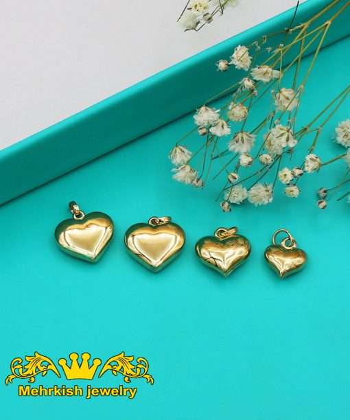 پلاک قلب ست چهارتایی طلای 18 عیار کد 7323