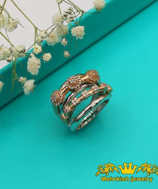 انگشتر شوکا دو رنگ کد 7325
