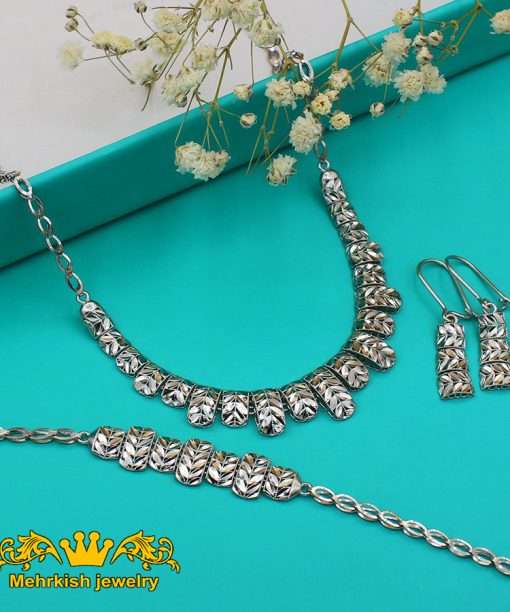 سرویس تراش طلا أبيض طلا 18 عیار کد 7422